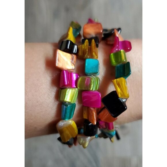 Sonoma Colorful Beaded 3 Layer‎ Tie Bracelet - Picture 2 of 6